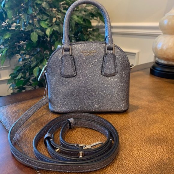 kate spade sylvia glitter mini dome satchel